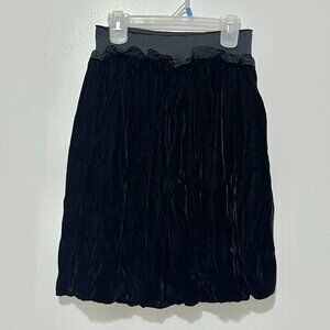 Cotuf INC Womens Velvet Bubble Mini Skirt Size S Black Whimsigoth Romantic Goth